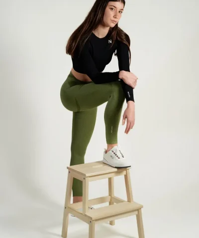 Shape Contour Seamless Leggings green women’s leggings