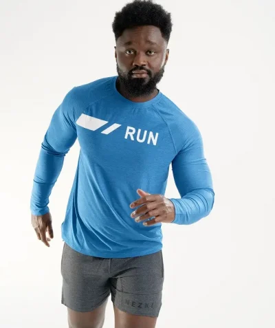 Dynamic LS Tee blue men’s long sleeve top
