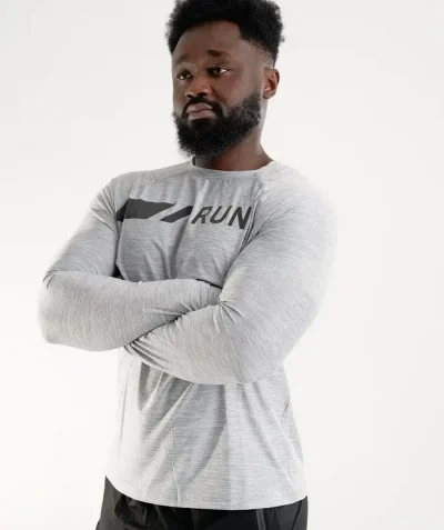 Dynamic LS Tee grey marle men’s long sleeve top
