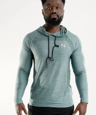 Elite Hoodie pale turquoise men’s activewear hoodie