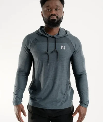 Elite Hoodie paynes grey men’s activewear hoodie