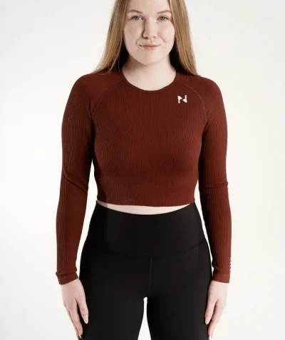 Otara Comfort coffee women’s long sleeve top
