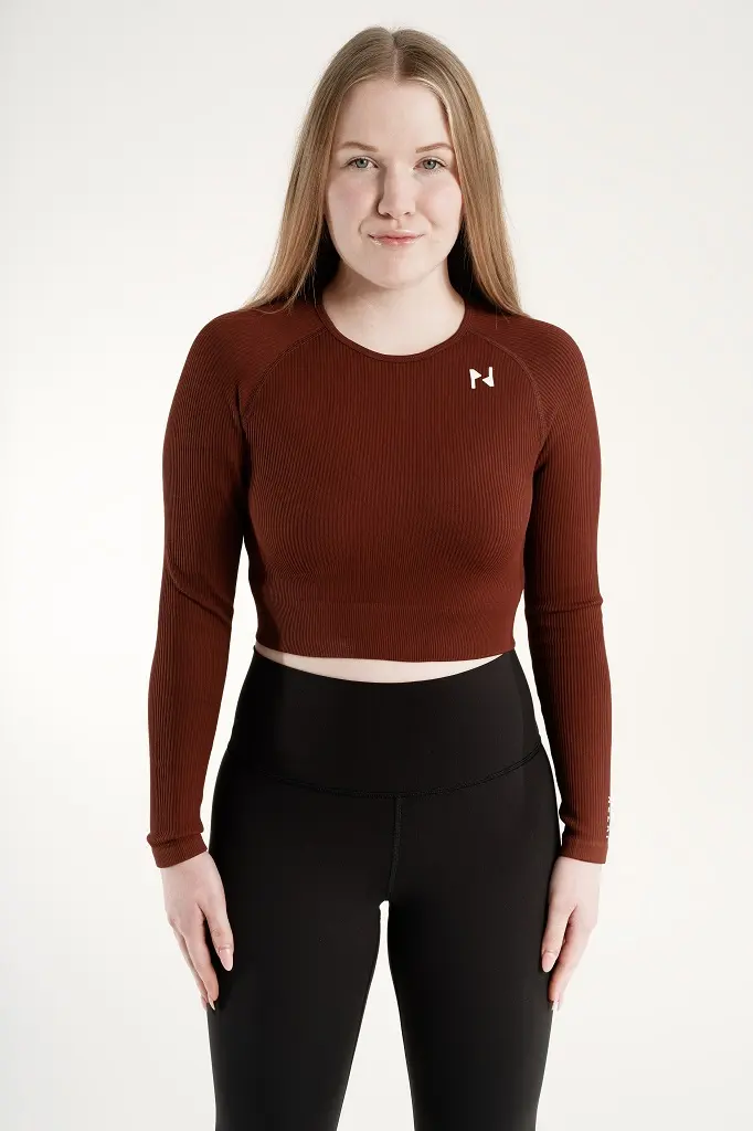 Otara Comfort Coffee Long Sleeve 1 Otara Comfort coffee women’s long sleeve top