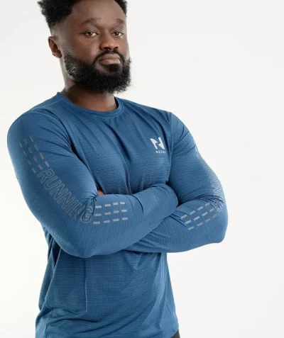 Ozone LS Tee atlantic blue men’s long sleeve top